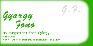 gyorgy fono business card