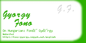 gyorgy fono business card